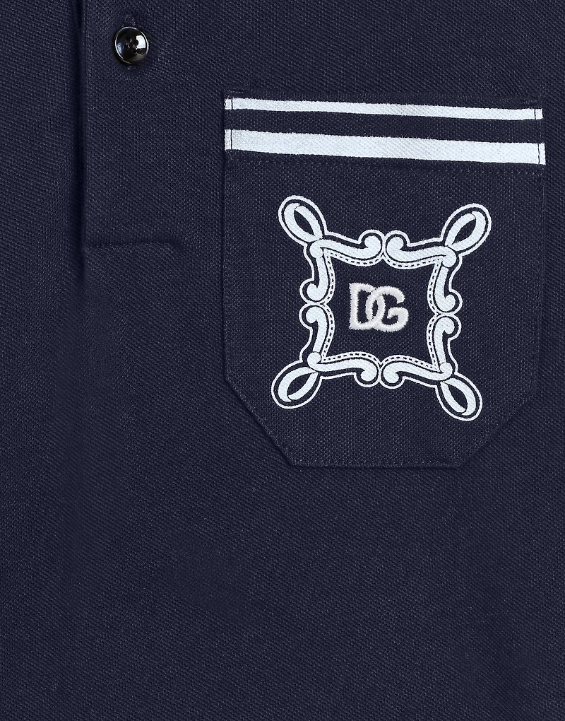 Piqué polo-shirt with DG logo