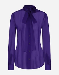 Chiffon shirt with flower detail
