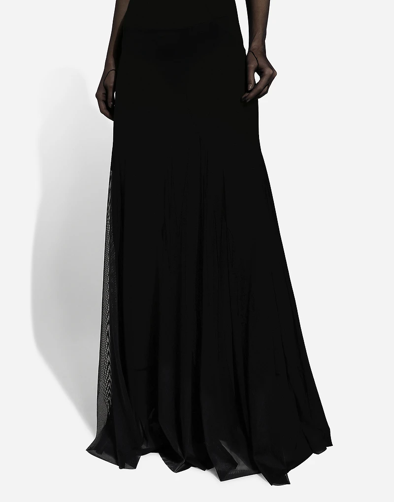 Long tulle slip dress