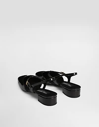 Patent leather slingback