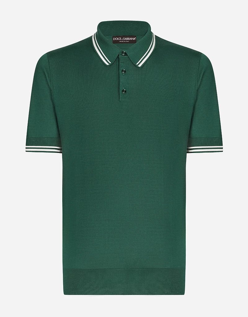 Silk polo-shirt