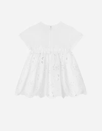 Jersey and poplin dress with Dolce&Gabbana logo