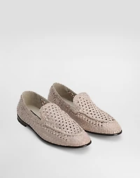Polished goatskin slippers