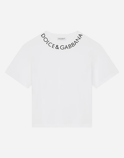 Jersey T-shirt with logo print