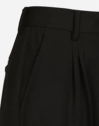 Wool gabardine shorts