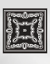 Bandanna-print silk scarf