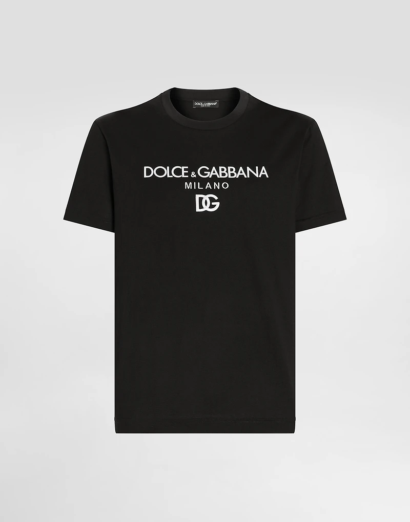 Cotton T-shirt with DG embroidery