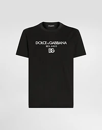 Cotton T-shirt with DG embroidery