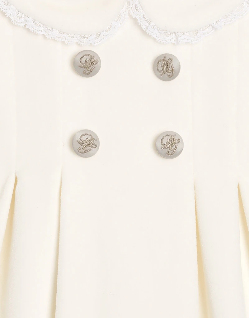 Smooth velvet dress with culottes