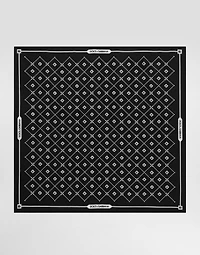 70x70 silk twill scarf with micro-design and logo