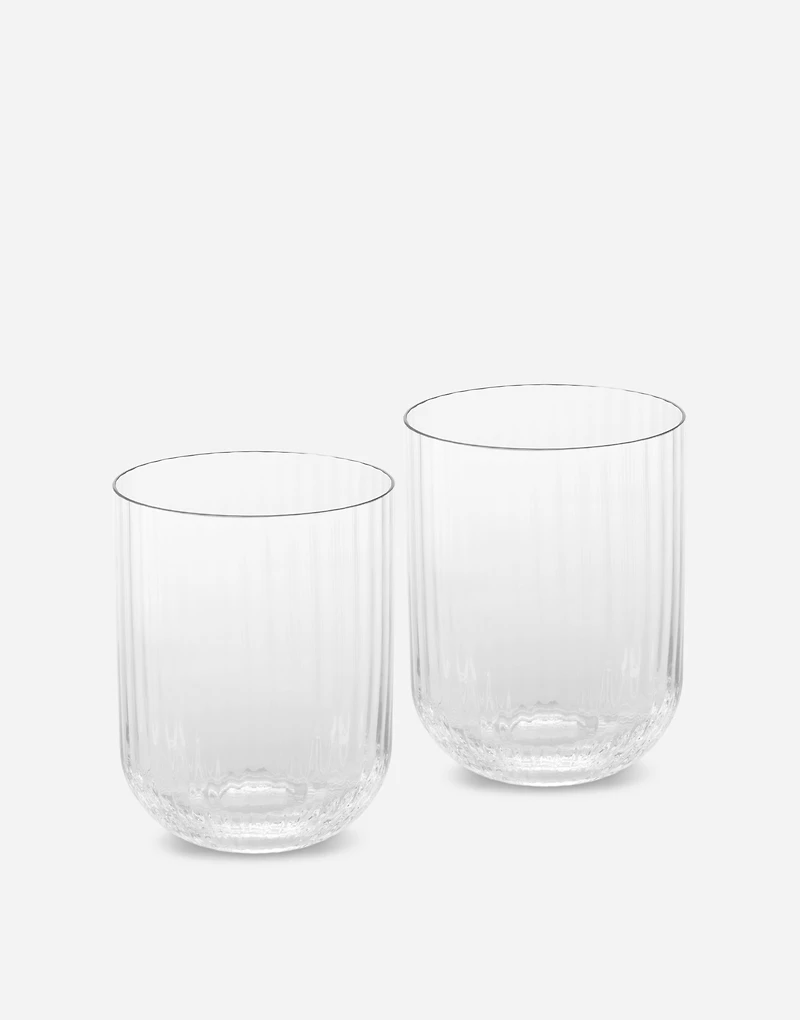 Hand-Blown Murano Beverage Glasses Set 2