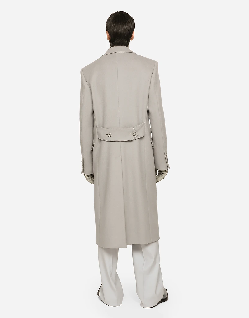 Single-breasted double cashmere coat