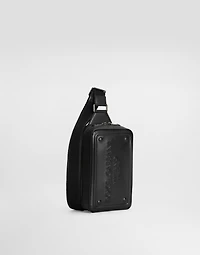 Calfskin belt bag with raised logo