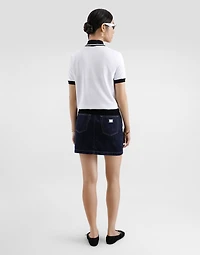 Short cotton piqué polo-shirt with DG logo embroidery