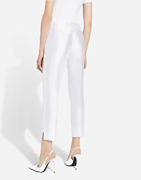 Tailored mikado silk pants