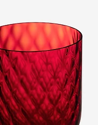 Hand-Blown Murano Red Wine Glass