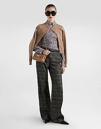 Cotton twill check shirt