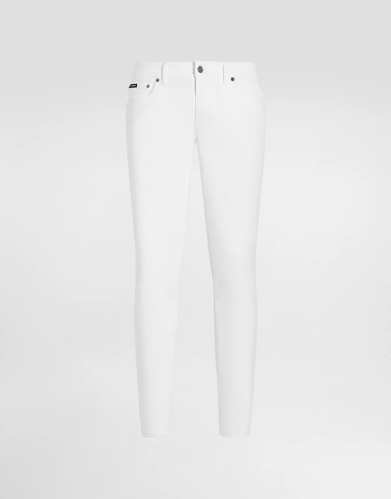 White skinny stretch jeans