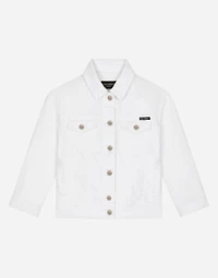 White stretch denim jacket