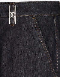 Cotton denim palazzo jeans