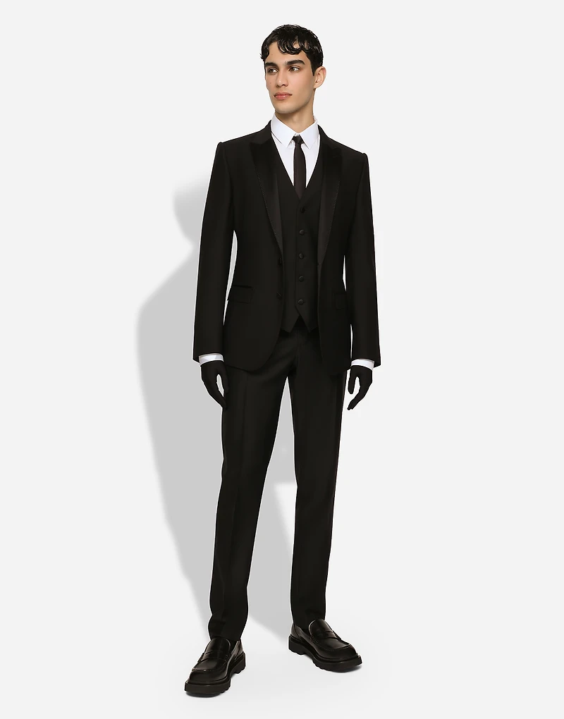 Wool and silk Martini-fit tuxedo suit