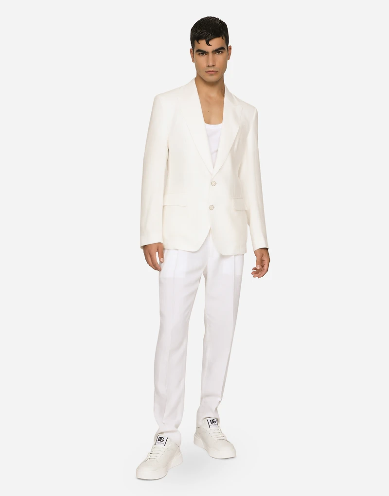 Single-breasted linen Sicilia-fit jacket