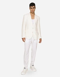 Single-breasted linen Sicilia-fit jacket