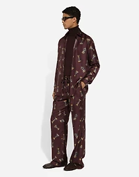 Silk jogging pants