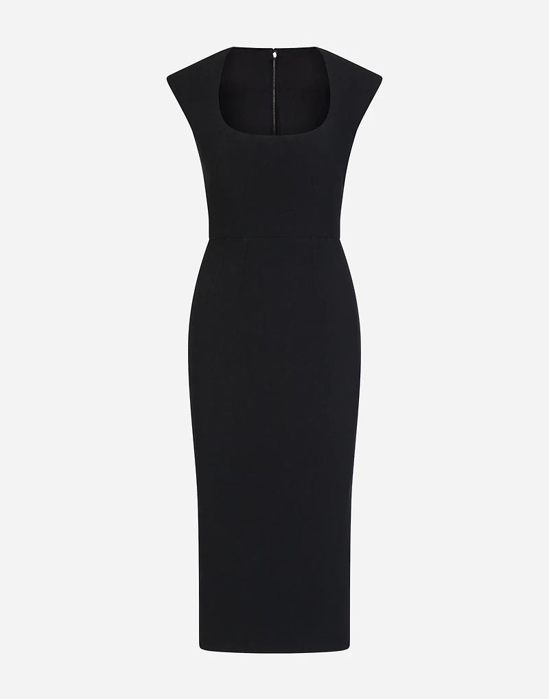 Longuette dress in cady