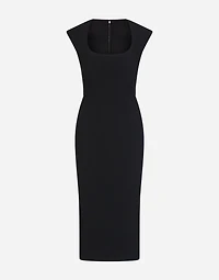 Longuette dress in cady