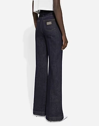 Flared denim jeans