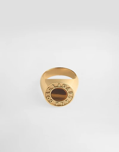 Logo ring with stone