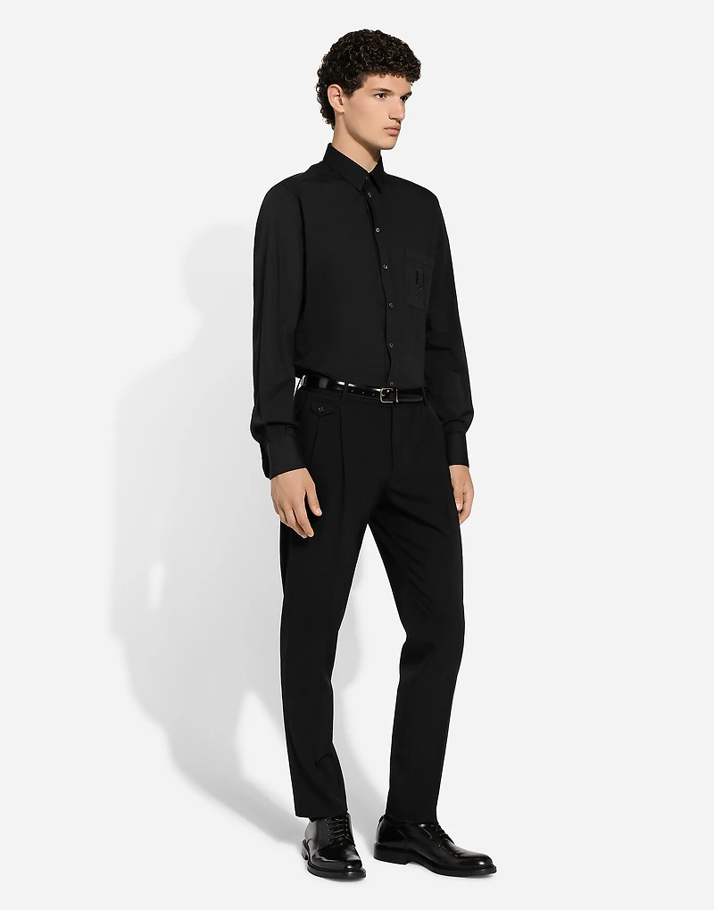 Cotton shirt with DG embroidery