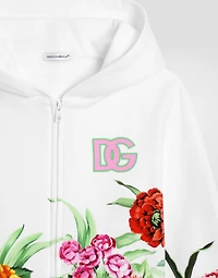 Hoodie with floral print