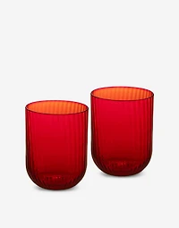 Hand-Blown Murano Beverage Glasses Set 2