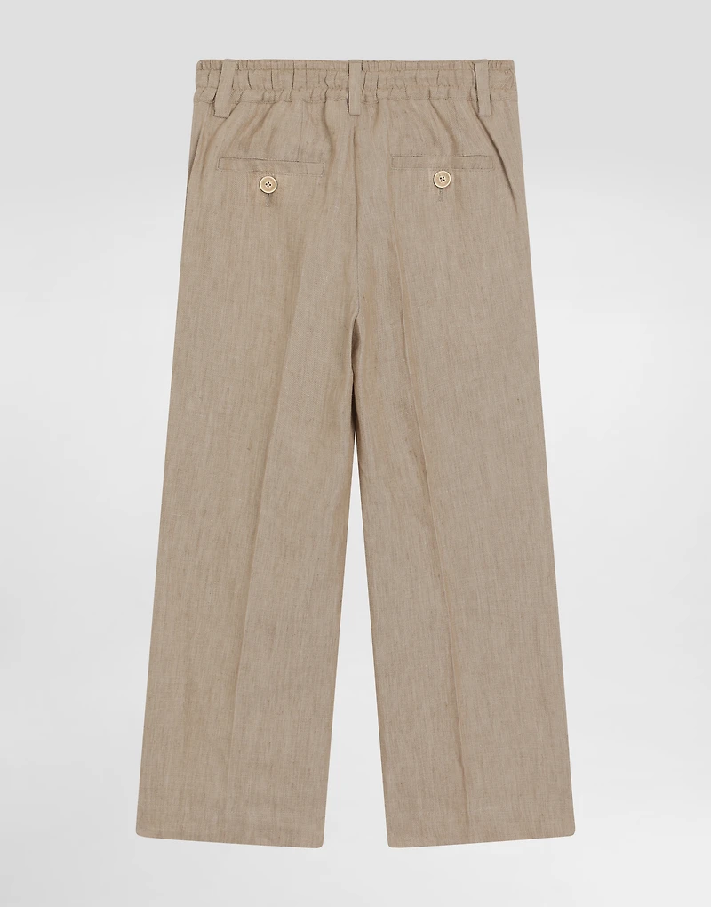 Twill pants with patch