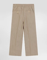 Twill pants with patch