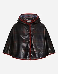 PVC cape with tartan print