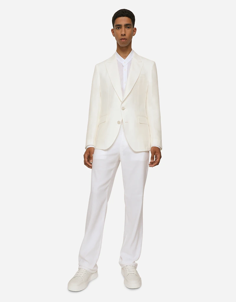 Linen Martini-fit shirt with DG hardware