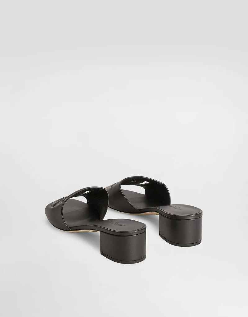 Calfskin sliders with DG logo