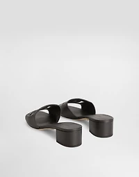 Calfskin sliders with DG logo