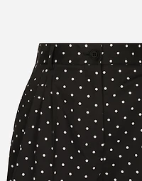 Polka-dot cotton shorts