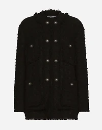 Single-breasted rush-stitch jacket