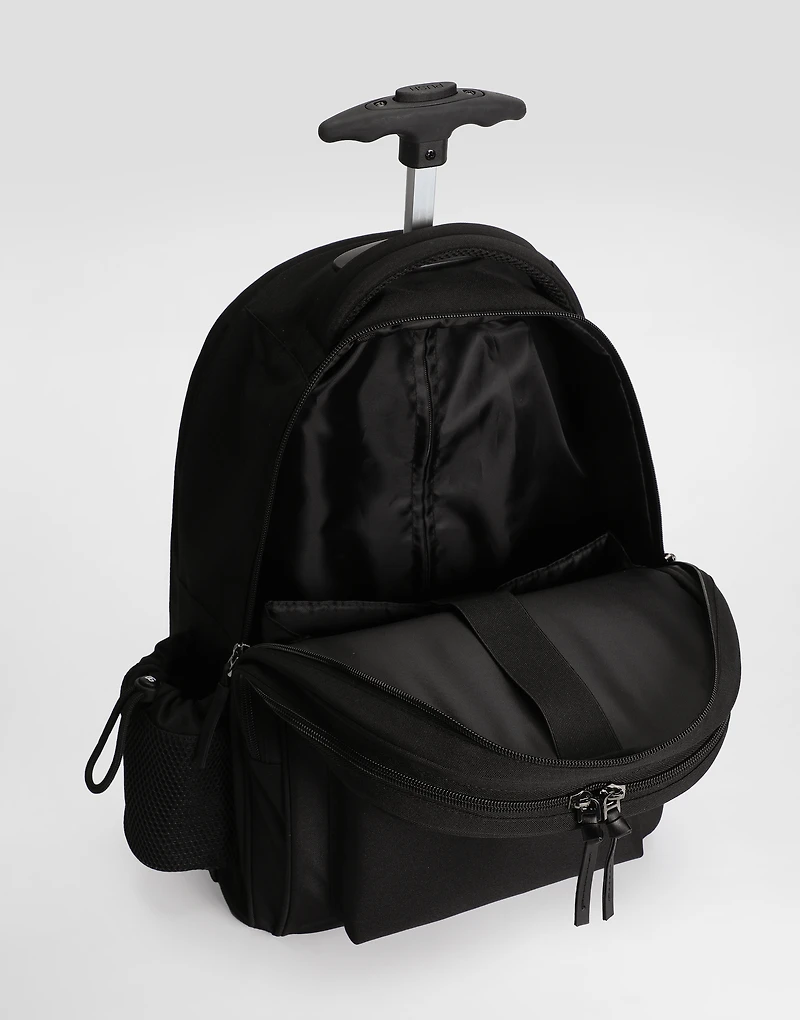 Printed nylon trolley backpack