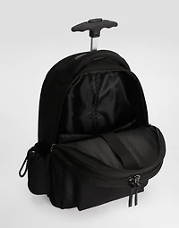 Printed nylon trolley backpack