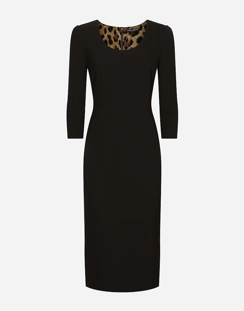 Woolen calf-length dress