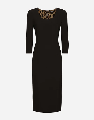 Woolen calf-length dress