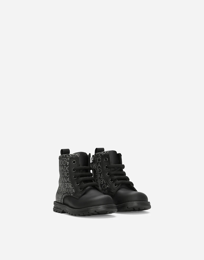 Printed calfskin ankle boots