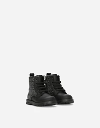 Printed calfskin ankle boots