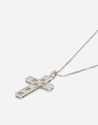 Cross Pendant 18-carat white gold and diamonds